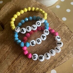 Set of 3 Swifties Bracelets for Taylor Swift Eras Tour Fans Swiftie Swag Beaded